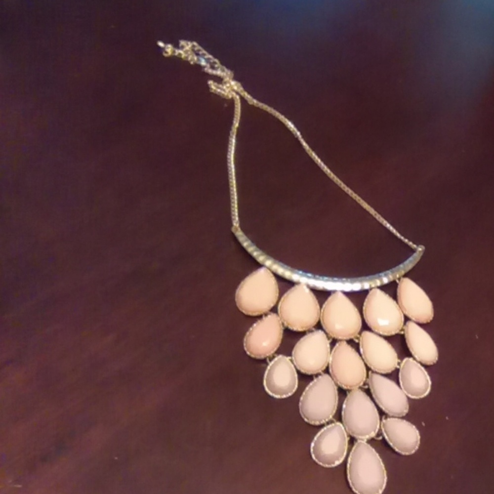 Pink and purple gold necklace